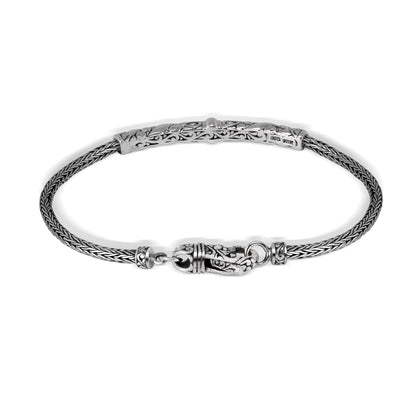 balinese Silver Bracelet with 18K Gold