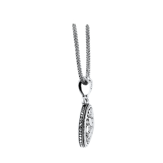 Bamboo Leaves Round Pendant