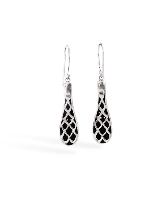 Bamboo-Inspired Drop Earrings