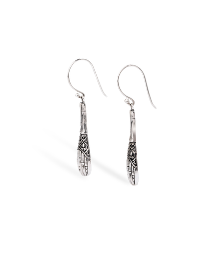 Bamboo-Inspired Drop Earrings