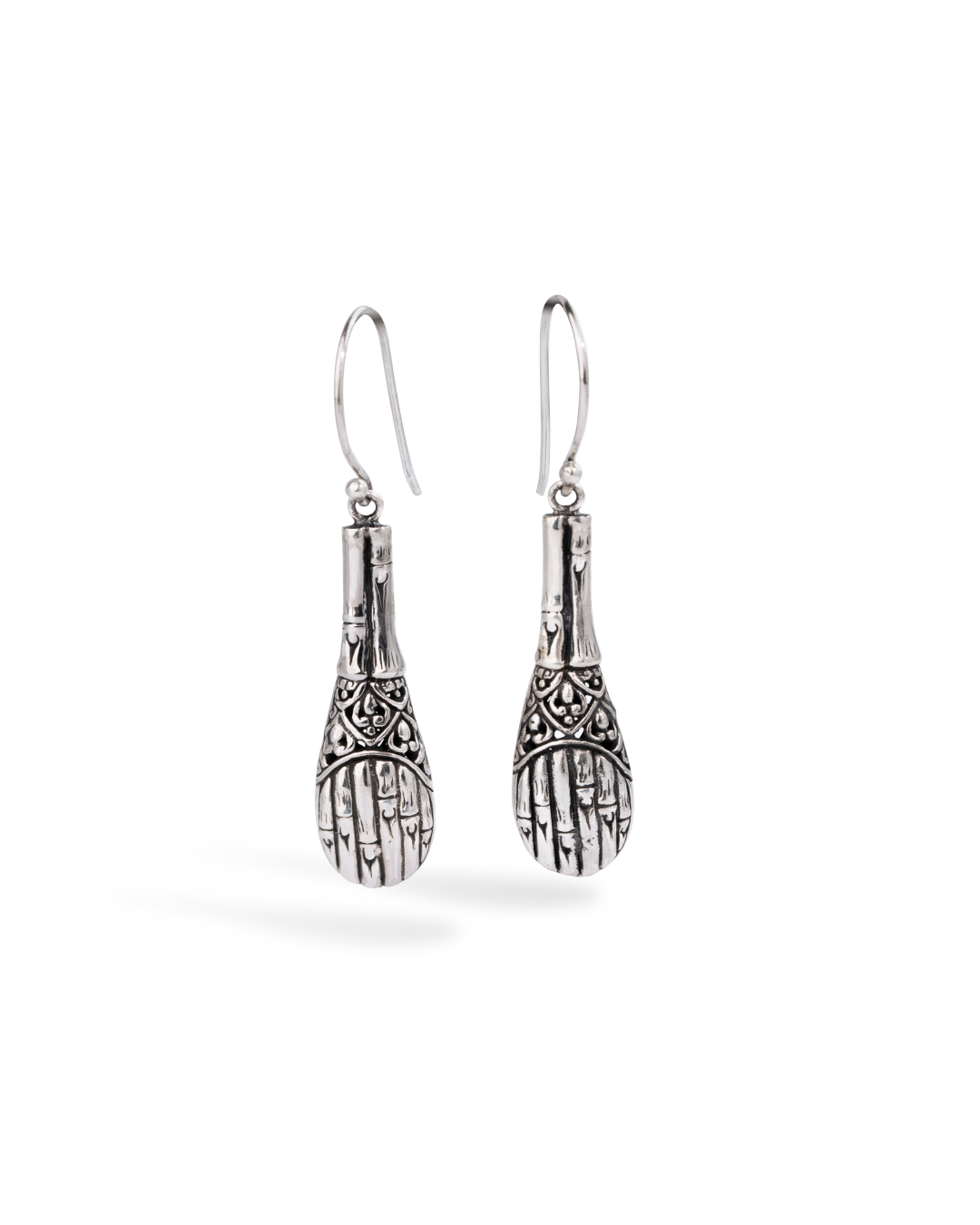 Bamboo-Inspired Drop Earrings