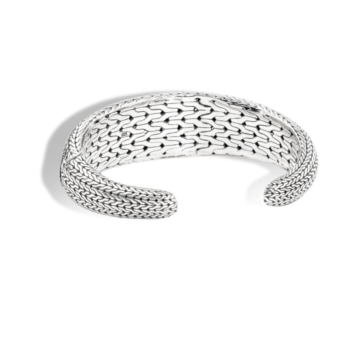 Balinese Dragon Skin Sterling Silver Wide Cuff Bracelet