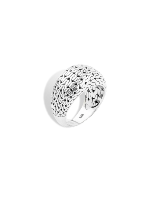 Dragon Bone Sterling Silver Ring