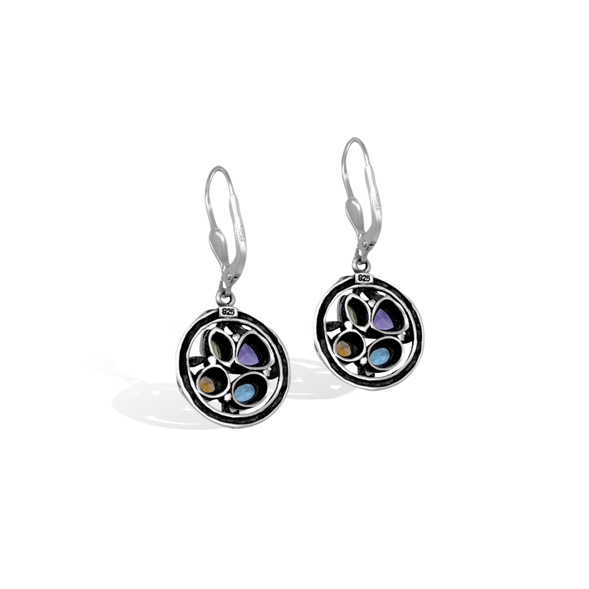 Bamboo Essence Multistone Drop Earrings