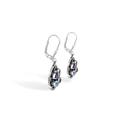 Bamboo Essence Multistone Drop Earrings