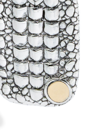 Crocodile Scale Pendant with 18K Gold Accent