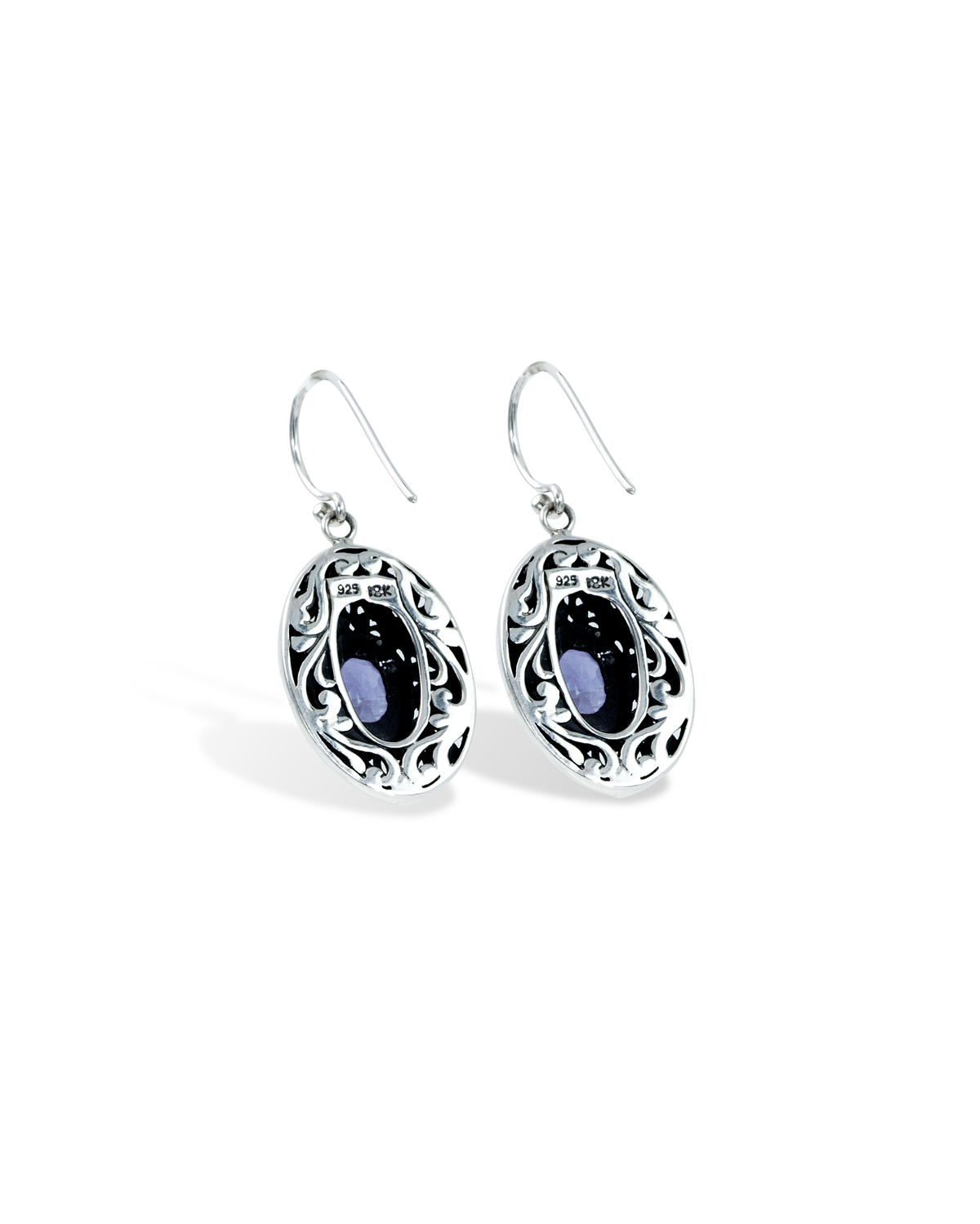 Natural Stone Earrings with 18K Gold Accents