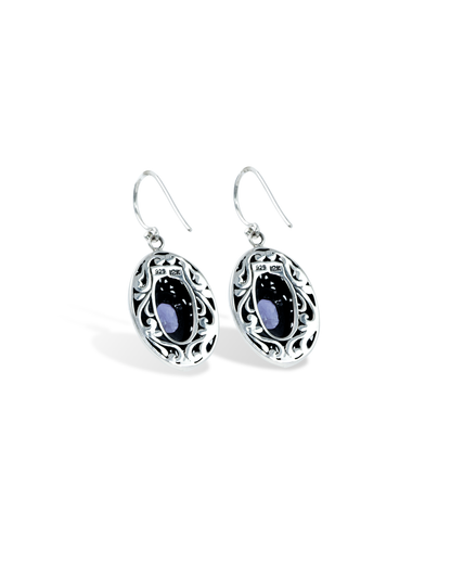 Natural Stone Earrings with 18K Gold Accents